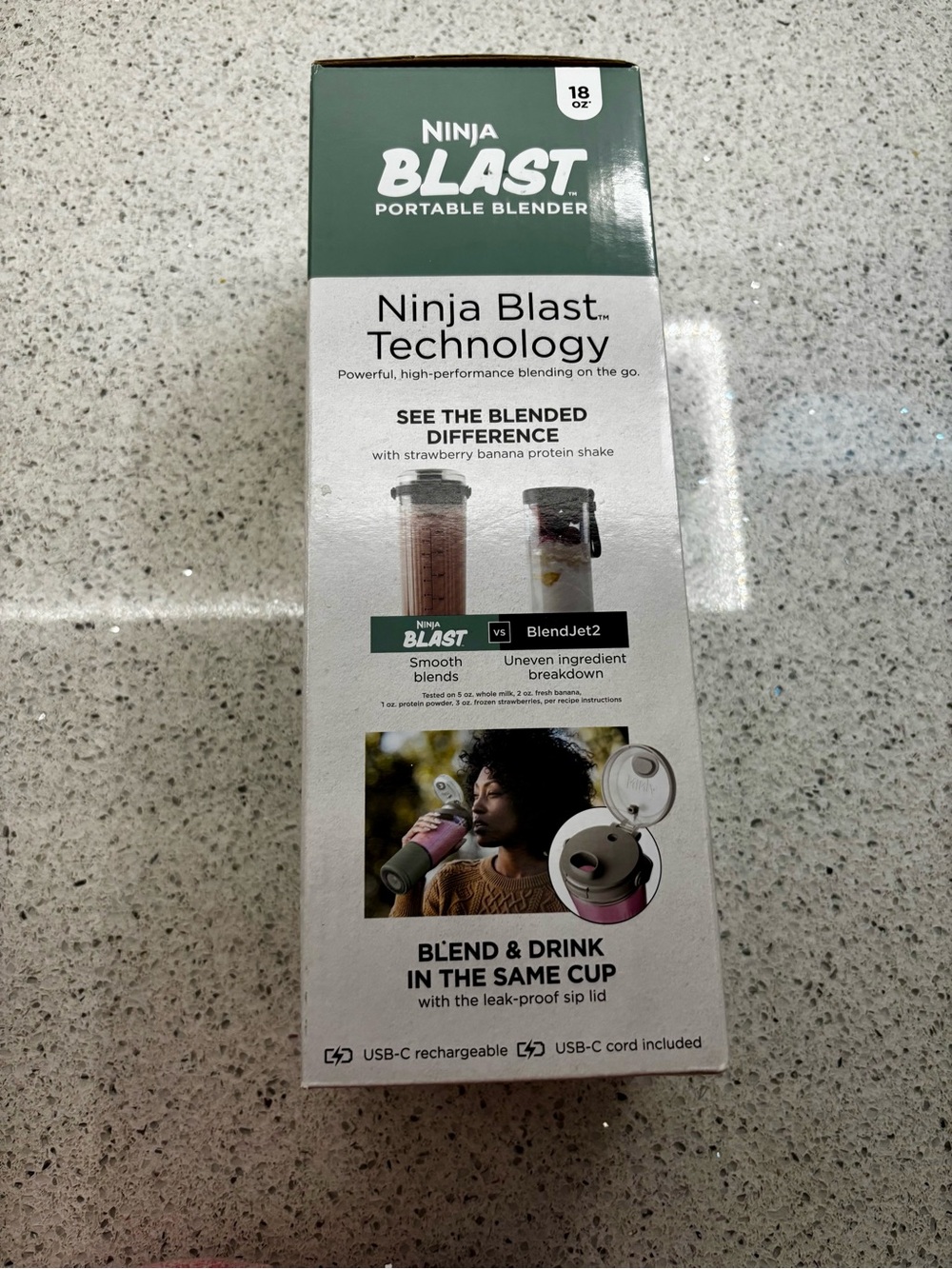 Ninja Blast Portable Blender - Green and Gray - Picture 2 of 3